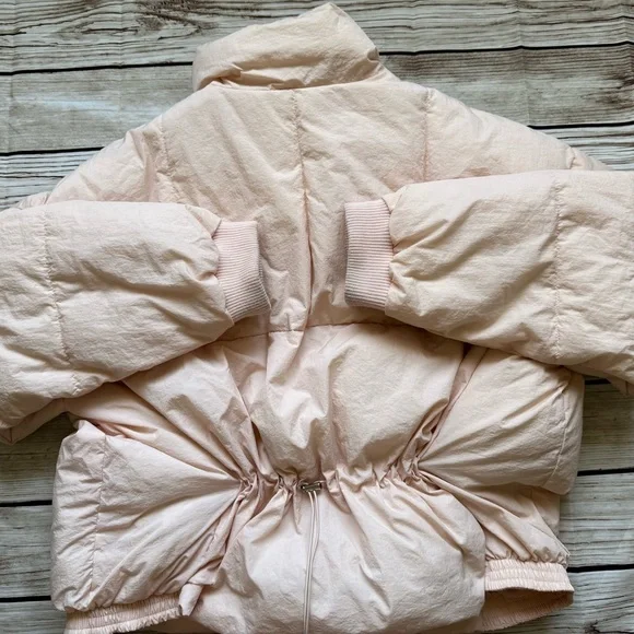Free People Pink Puffer Jacket - Picture 2 of 6